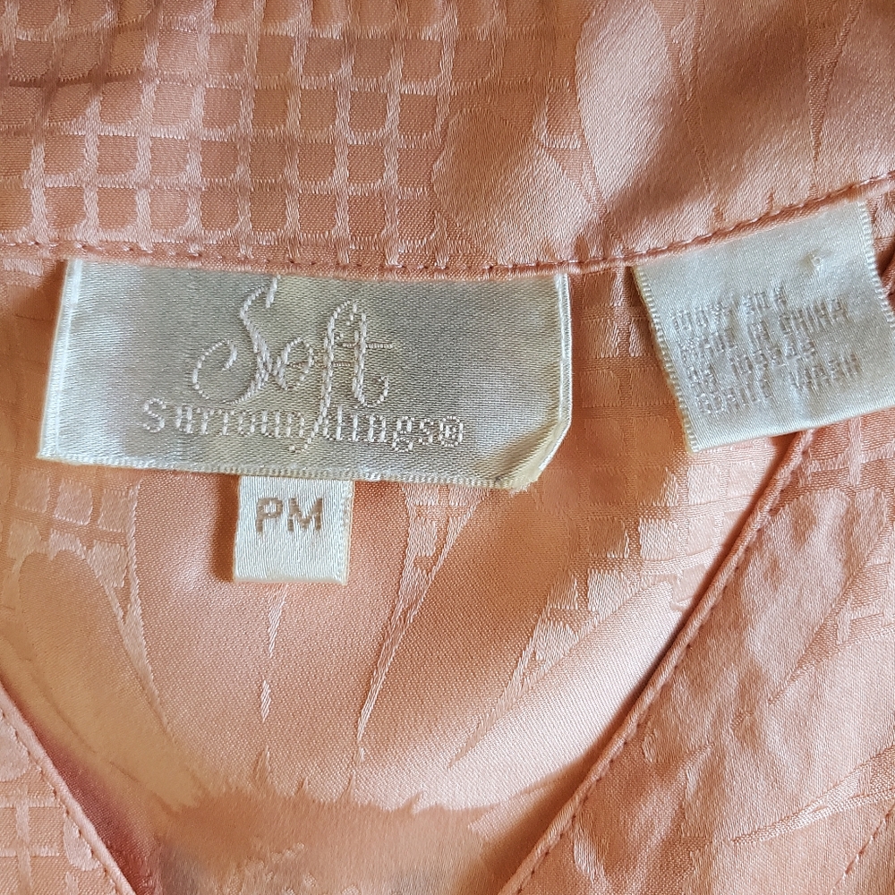 SOFT SURROUNDINGS 100% SILK PAJAMA SET SZ PM NWOT - Picture 8 of 11